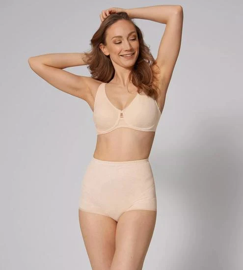 Triumph Wild Rose Sensation Bügel-BH, Minimizer nude beige