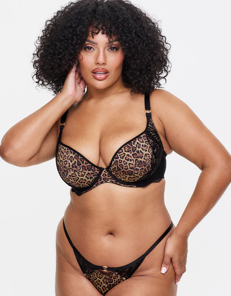 Ann Summers Feline Fantasy String Brief Black Multi
