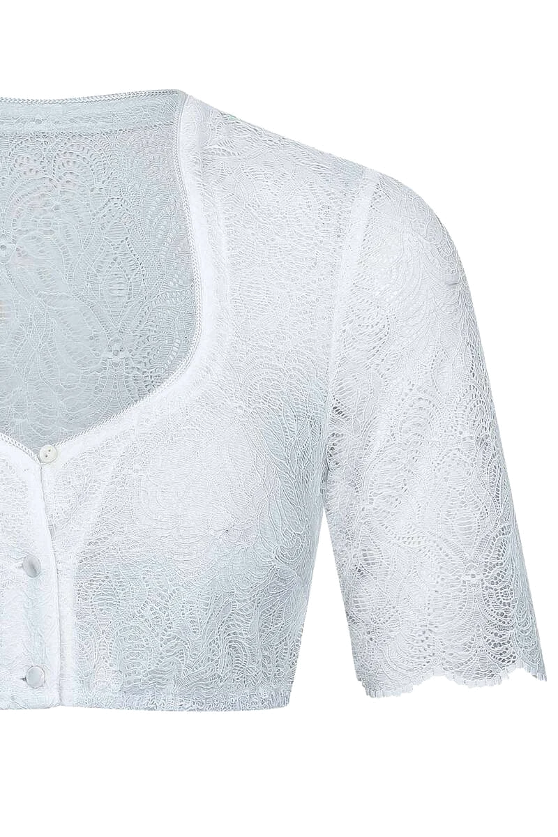 Dirndlbluse Herzausschnitt aus Spitze