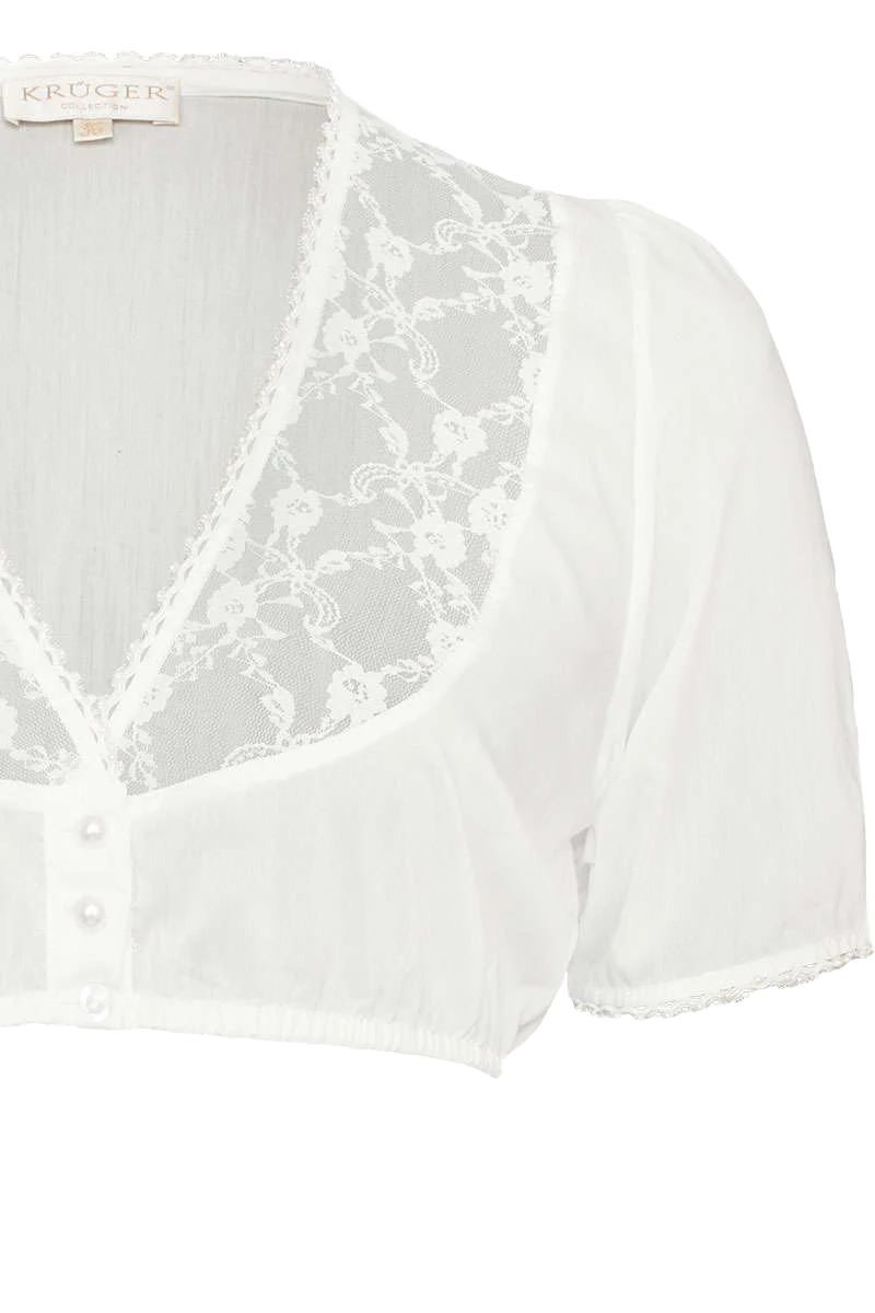 Dirndlbluse V-Ausschnitt
