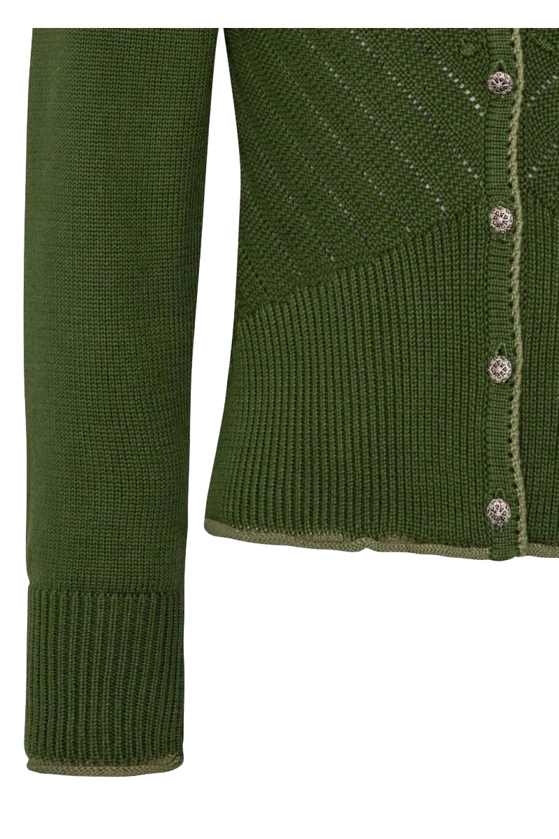 Damen Trachten Strickjacke mit Blumenstickerei