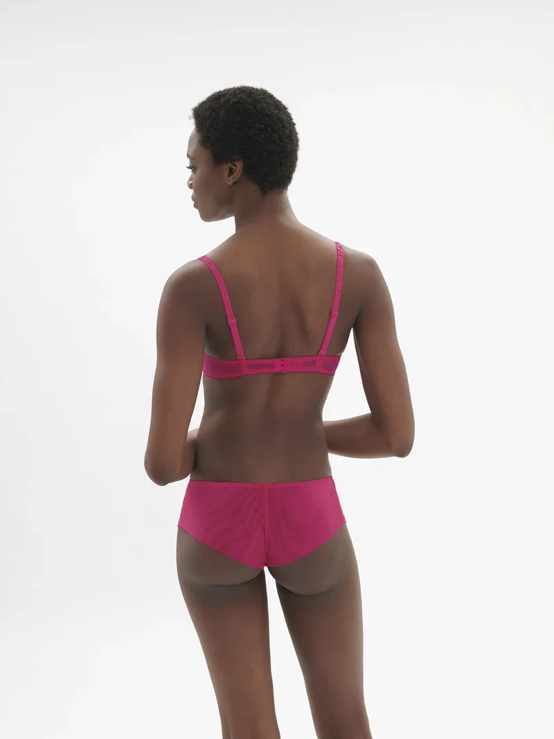 Simone Perele – Intrigue Sheer Plunge Bra Disco Pink