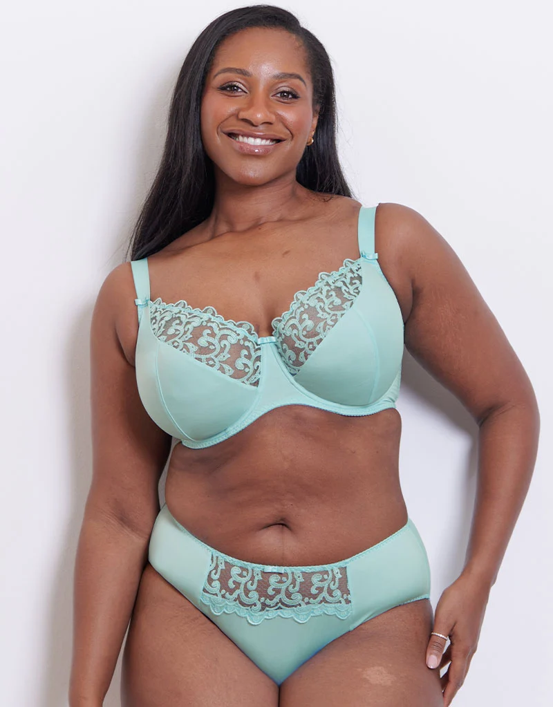 Flirtelle Swirl Balcony Bra Spearmint Blue
