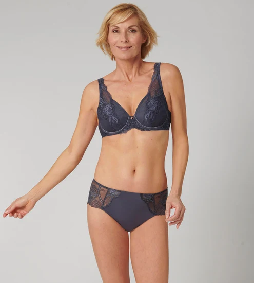 Triumph Bra molded Wild Peony Florale WP pebble grey