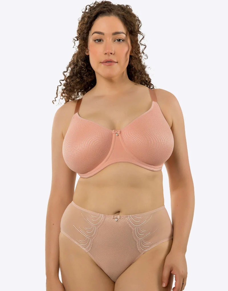 Parfait Pearl Unlined Seamless Minimizer Bra Peach Pink