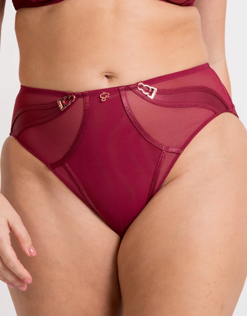 Scantilly Suspense High Waist Brief Sangria