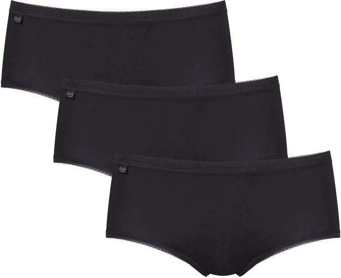 Sloggi Basic+ Midi 3er Pack black