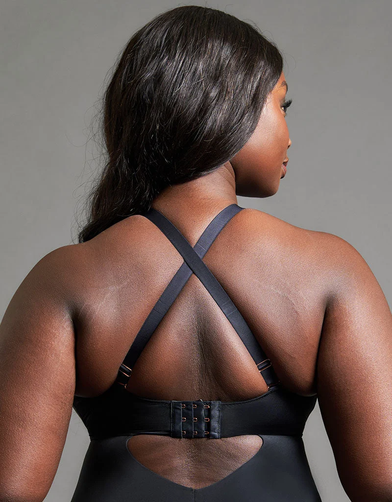 Scantilly Indulgence Multiway Stretch Lace Body Black/Latte