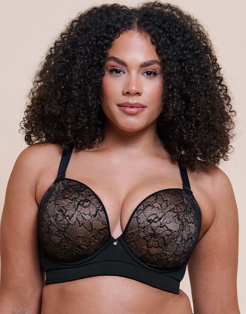 Curvy Kate Hey Girls SuperPlunge Strapless Multiway Bra Black/Latte