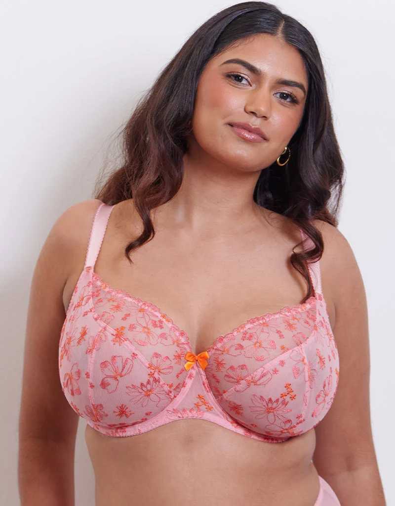 Flirtelle Rosie Balcony Bra Pink Multi