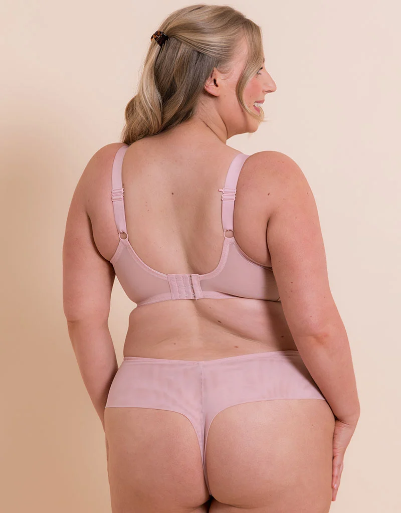 Curvy Kate Flare Deep Thong Rose Sparkle