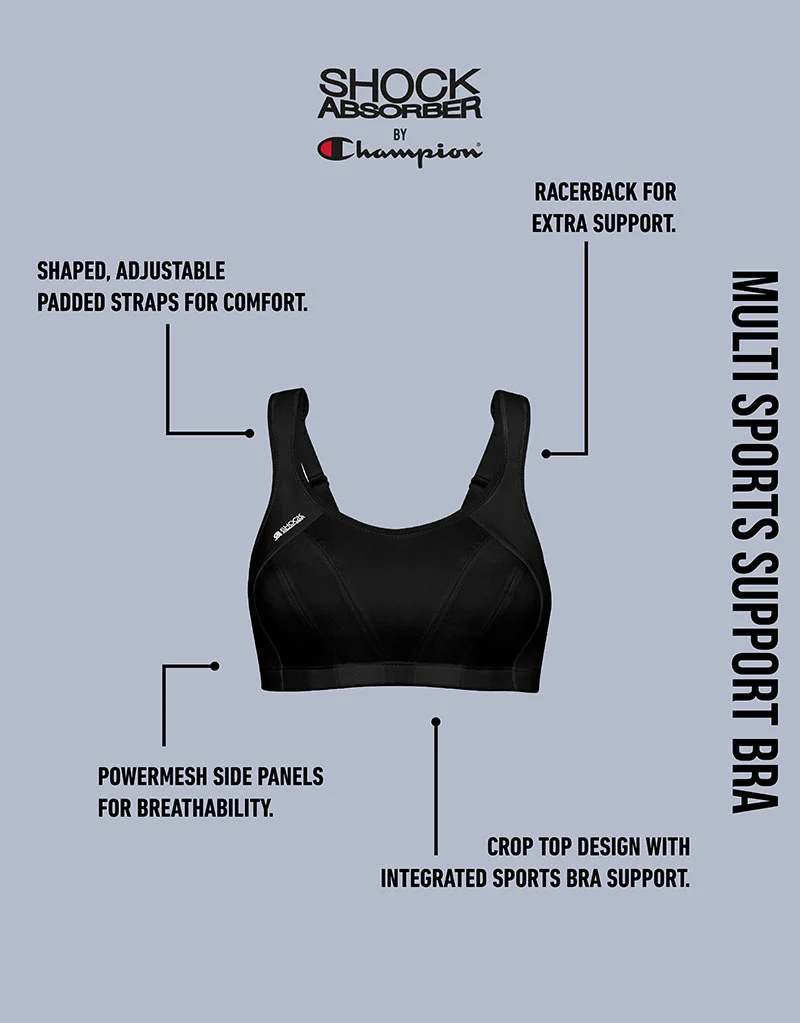 Shock Absorber Multi Sports Bra Black