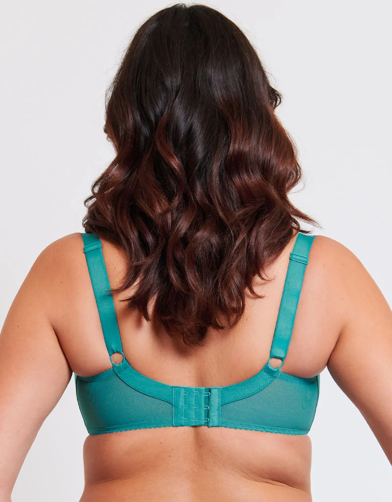 Flirtelle Swirl Balcony Bra Teal Blue