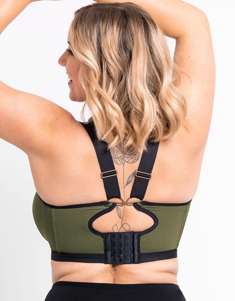 Curvy Kate Everymove Wired Multiway Sports Bra Jungle Green/Black