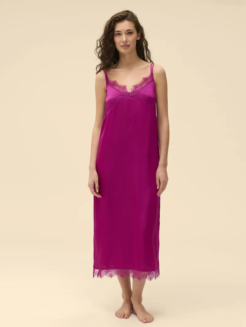 Simone Perele - Satin Secrets Langes Nachthemd Azalea