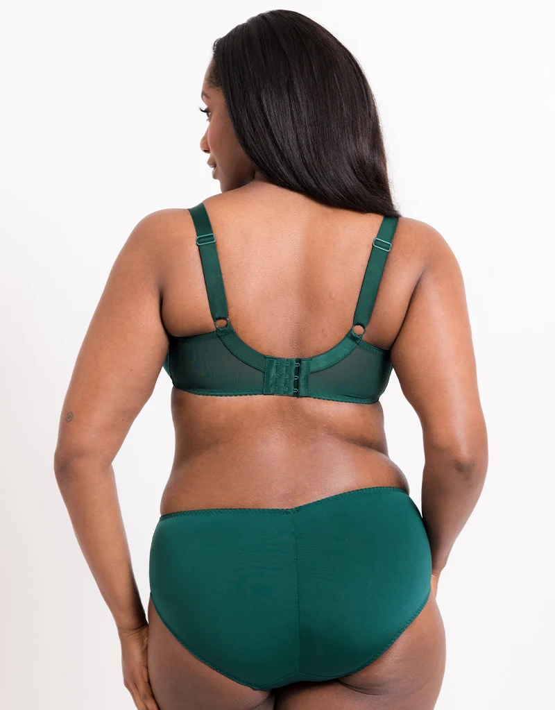 Flirtelle Swirl Balcony Bra Emerald
