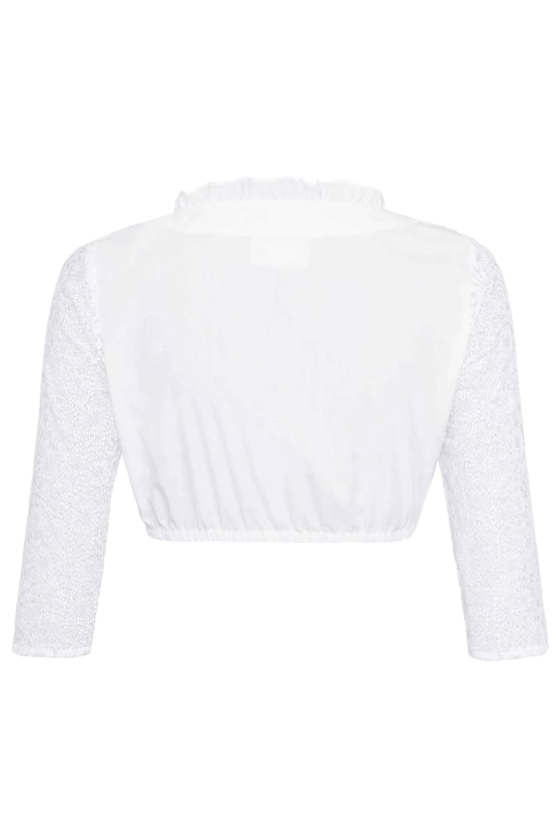 Dirndlbluse mit Spitzenarm Dreiviertel
