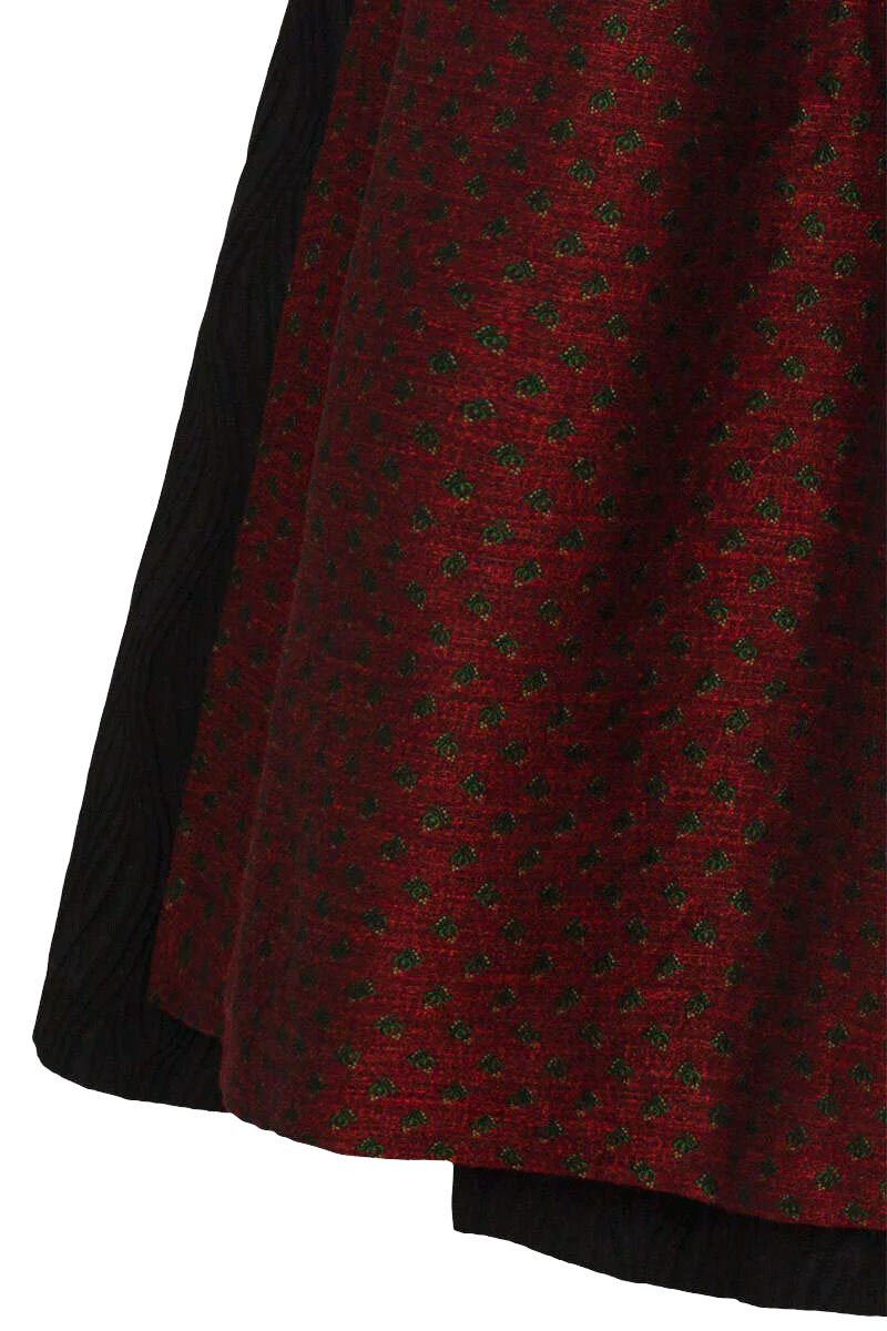 Dirndl lang schwarz gemustert