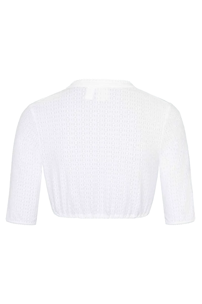 Dirndlbluse V-Ausschnitt halbarm