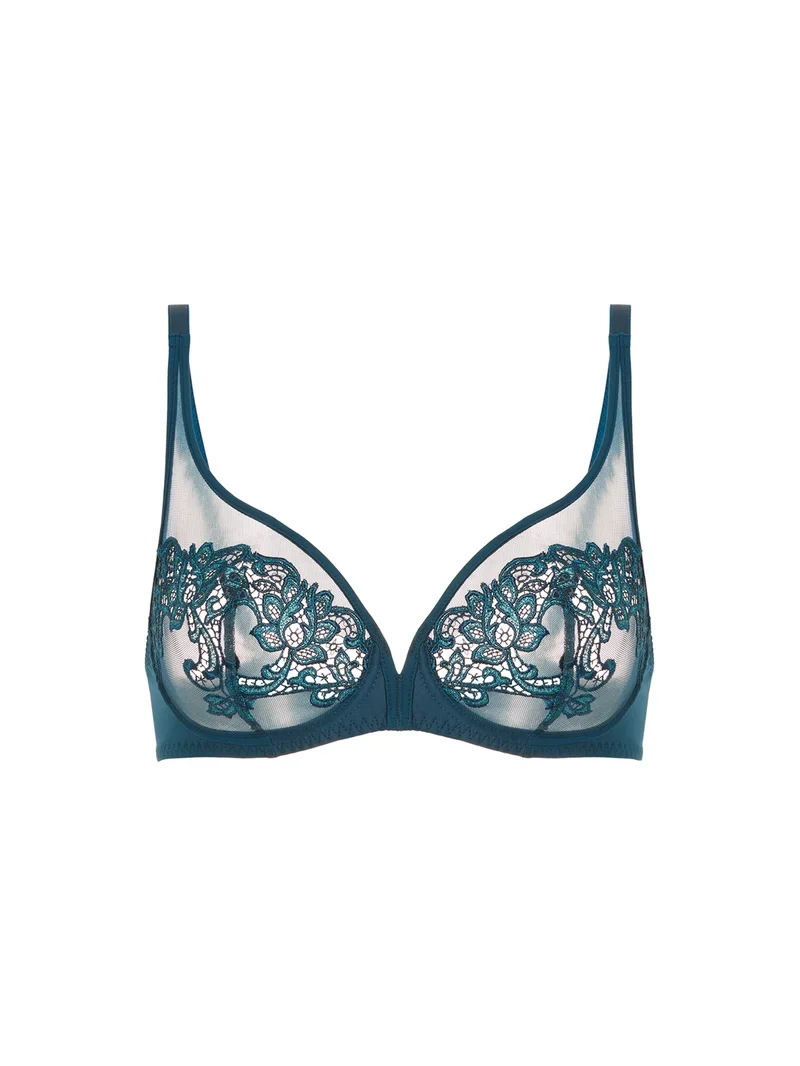 Simone Perele - Saga Sheer Plunge Bra Prestige Blue