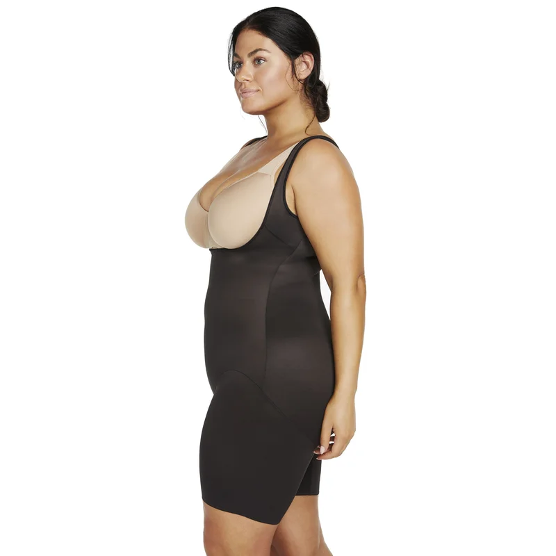 Naomi & Nicole Shapewear - Unglaublich bequemer Torsette-Oberschenkelformer in Schwarz