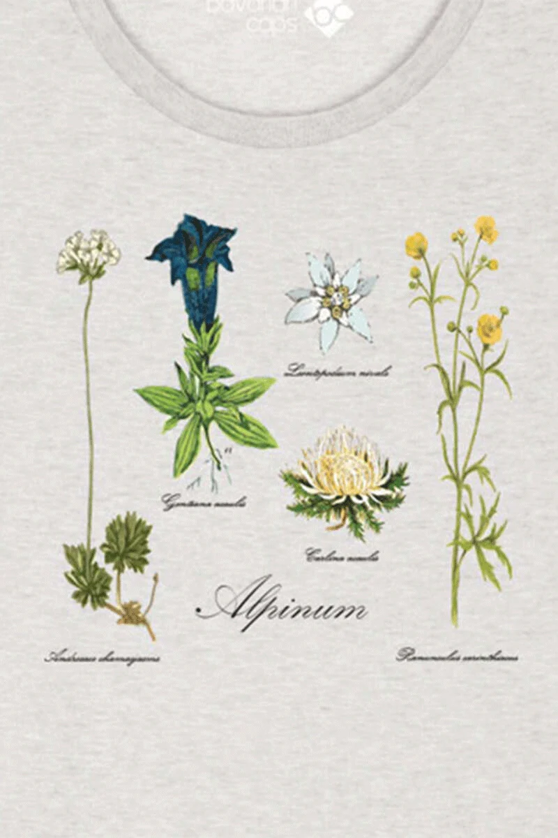 Damen T-Shirt mit Bergblumen