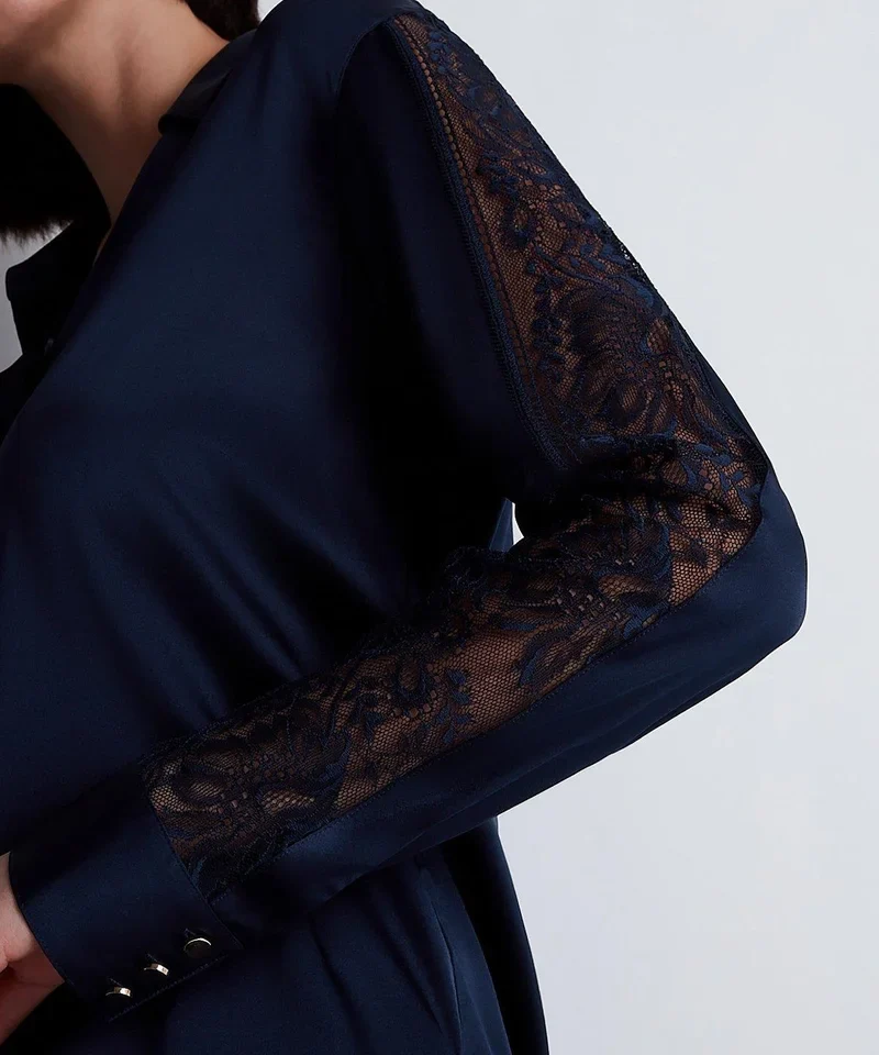 Aubade - Midnight Whisper Bluse Abendblau