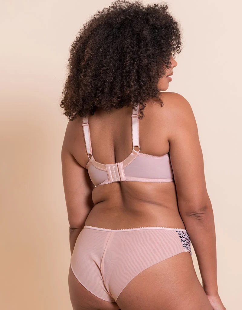 Curvy Kate Spellbound Brazilian Brief Blush/Black Print