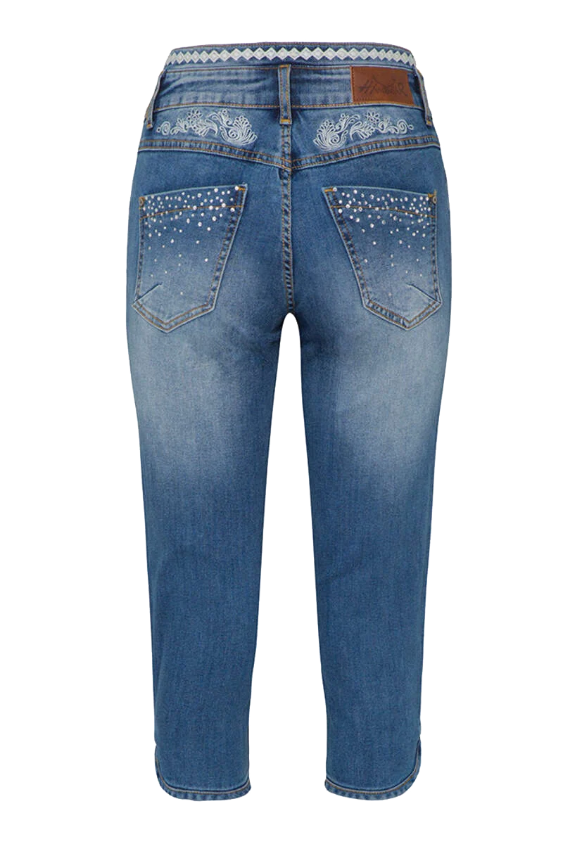 Damen Trachtenjeans mit Glitzersteinchen