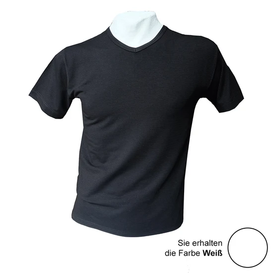 AMMANN V-Shirt, Serie Cotton & More, weiß