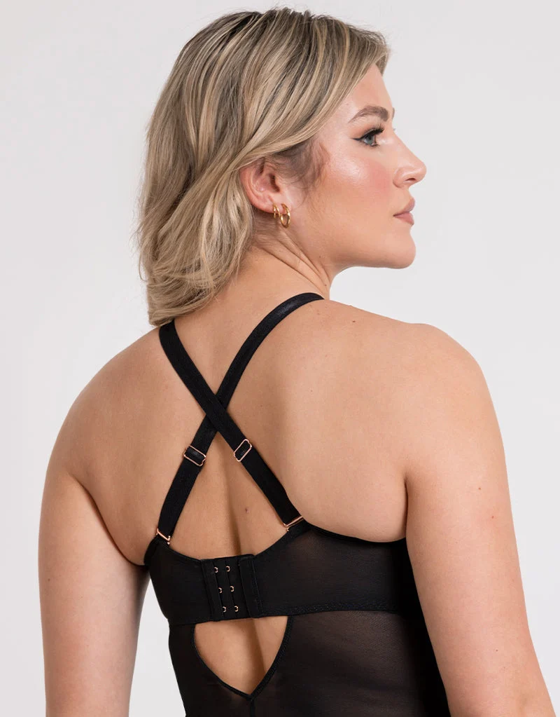 Scantilly Opulence Multiway Stretch Lace Body Black