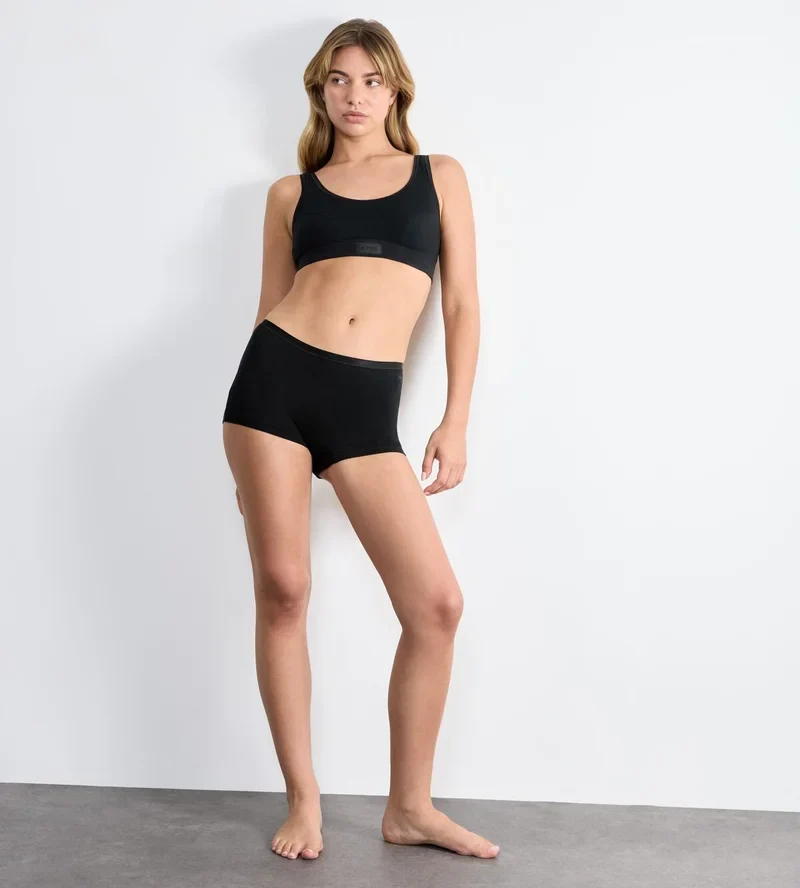 Sloggi - Go Daily Baumwollshorts, 3er-Pack, Schwarz