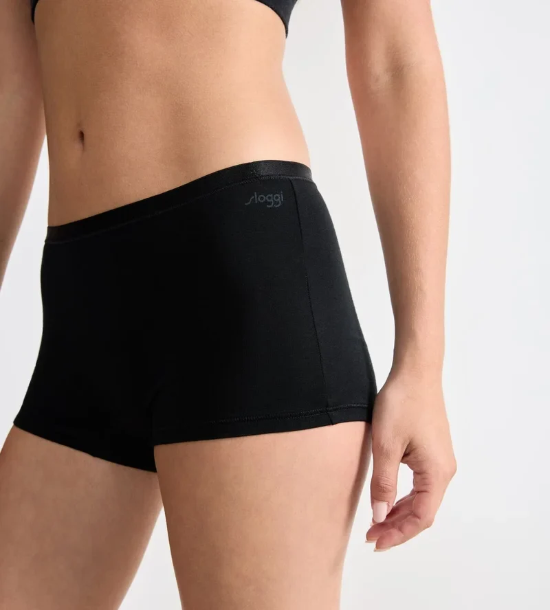 Sloggi - Go Daily Baumwollshorts, 3er-Pack, Schwarz