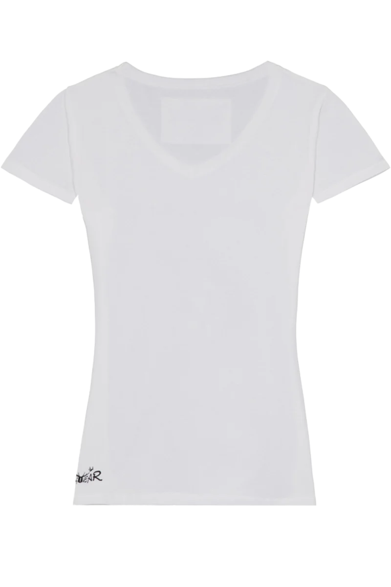 Damen T-Shirt 'Schampuslaune' mit Sektglas-Print