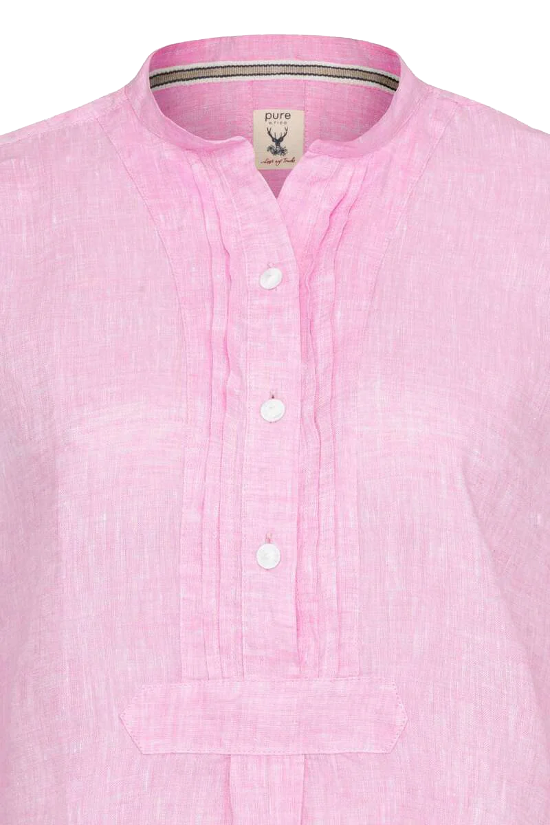 Damen Trachten Leinenbluse