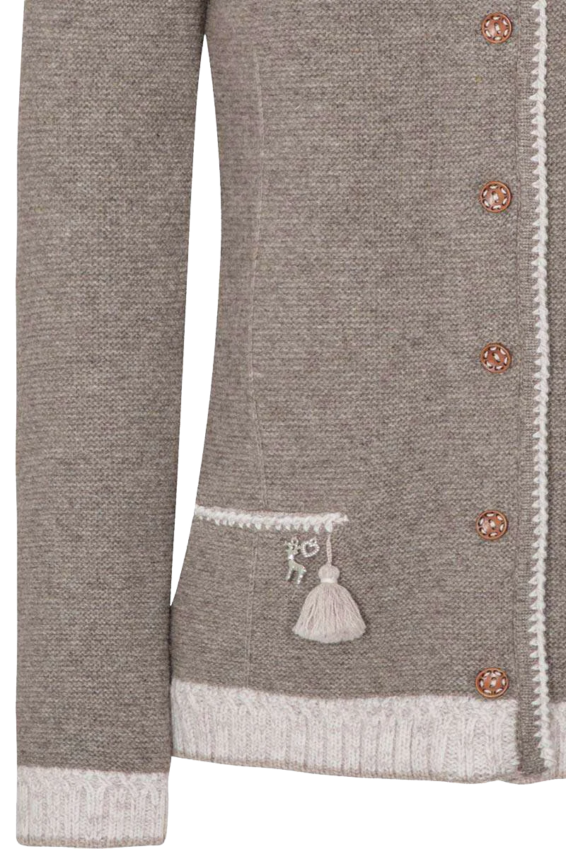 Damen Strickjacke lang mit Kapuze
