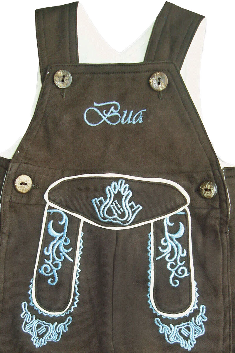Baby-Latzhose im Lederhosen-Stil