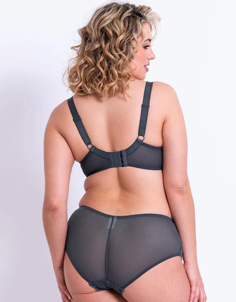 Flirtelle Viola Balcony Bra Dark Grey