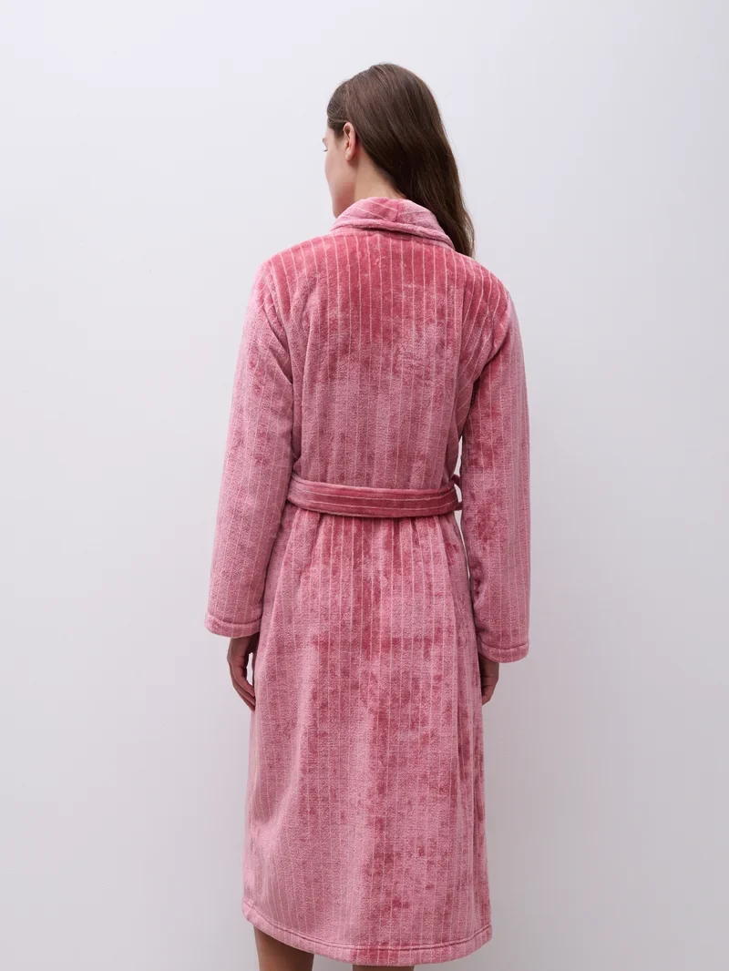 Femilet - Teddy-Bademantel Misty Rose / Malvewood