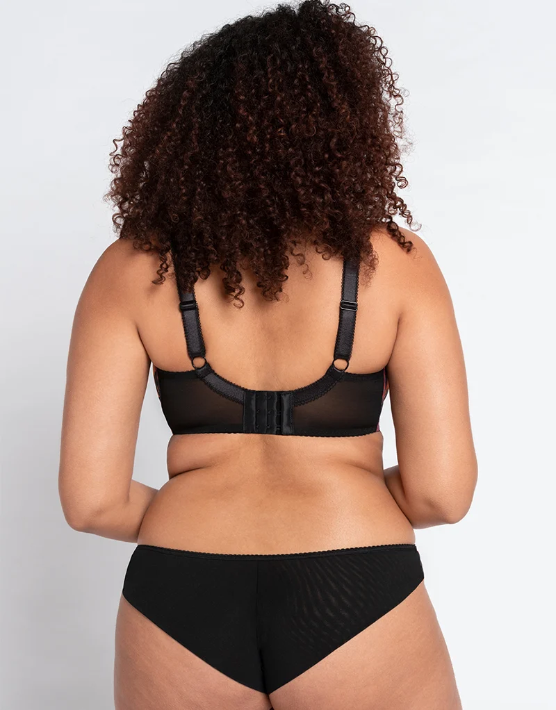 Curvy Kate Drama Queen Balcony Bra Black Print