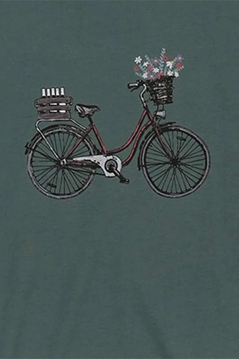 Damen T-Shirt mit Fahrraddruck 'Expresslieferdienst'