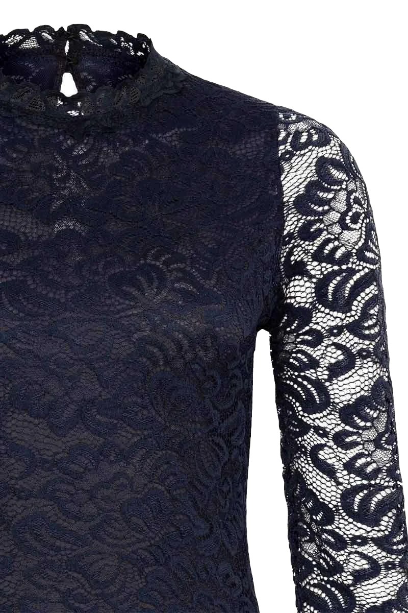 Damen Spitzen-T-Shirt 3/4-Arm