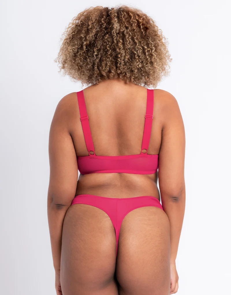 Curvy Kate Superplunge Kiss Padded Plunge Bra Hot Pink