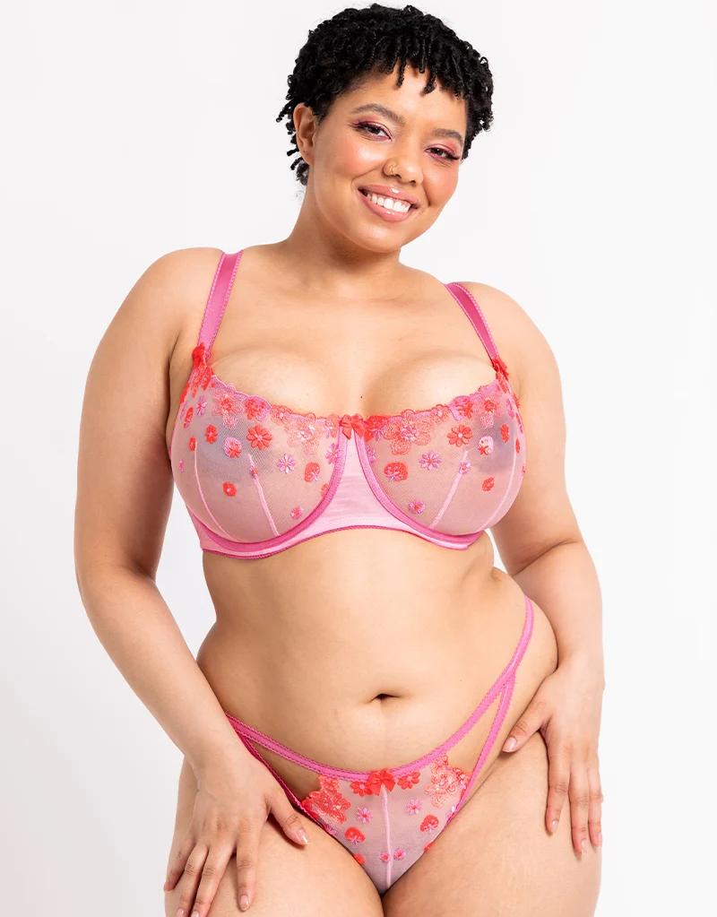 Curvy Kate Strawberry Crush Balcony Bra Pink Multi