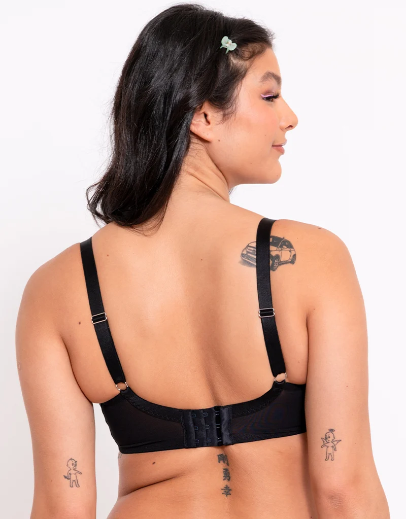 Curvy Kate Stand Out Scooped Plunge Bra Black Multi