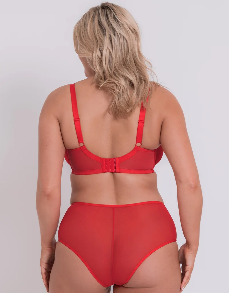 Curvy Kate Victory Side Support Balcony Bra Poppy Red