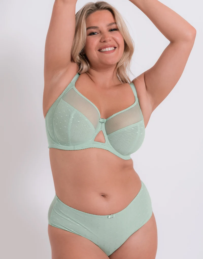 Curvy Kate Victory Polka Balcony Bra Mint