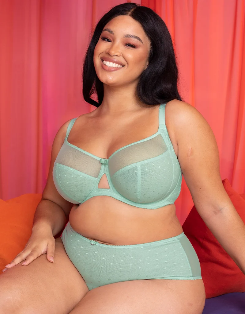 Curvy Kate Victory Polka Balcony Bra Mint