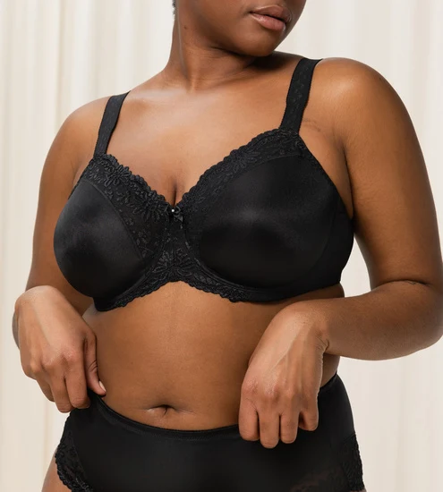 Triumph Ladyform Soft Damen Miederwaren BH kurz Mittelträger mit Bügel schwarz