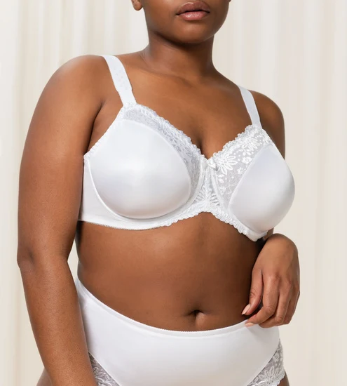 Triumph Ladyform Soft Damen Miederwaren BH kurz Mittelträger mit Bügel weiß